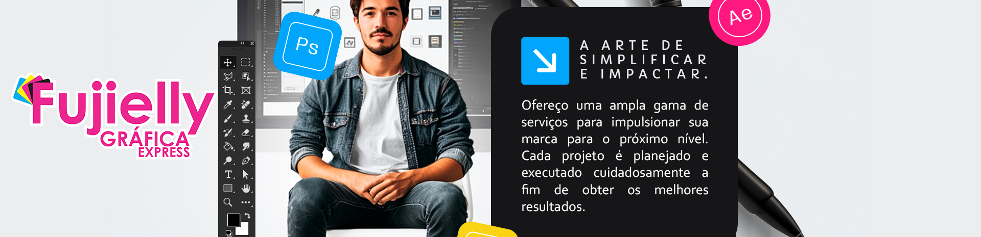 Banner por metro com acabamento