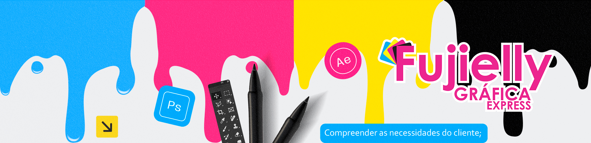 Banner acabamento em bastão