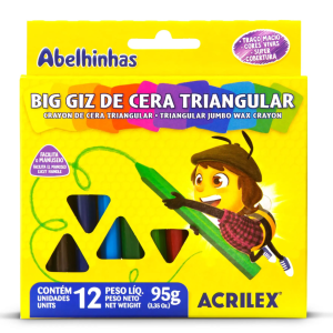 Big Giz de Cera Triangular 12 Unidades      