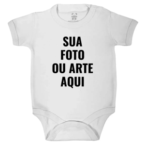 Body Infantil Branco 100% algodão Tecido Poliéster Estampa Colorida A4  Sublimação  