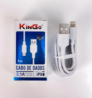 Cabo KinGo Lightning 1M Branco   Branco   