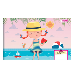 Caderno Caligrafia Capa Dura Pequeno 20x14cm 56g Com 40fls Sortido Papel 56 g/m 20x14cm    