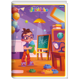 Caderno Capa Dura Brochura Jandaia 60 Folhas Pauta Verde Papel Offset 72 g/m 190x248mm    