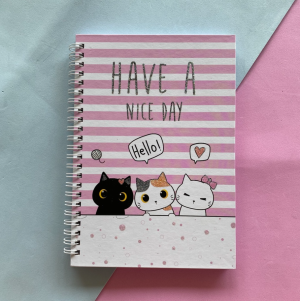 Caderno Espiral para Anotações - Tenha um Bom dia  145x210mm    