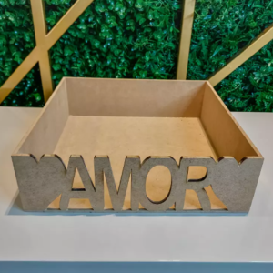 caixa mdf amor média 20cmx20cm      