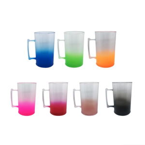 Caneca de Chopp de Acrílico Degradê Plástico Liso 96x150mm  Sublimação  