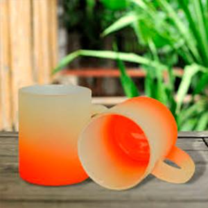 Caneca vidro  degradê 325 ml vidro 96x150mm vidro Sublimação  