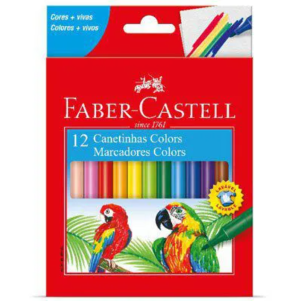 Canetinhas Marcadores Faber Castell 12 Unidades      