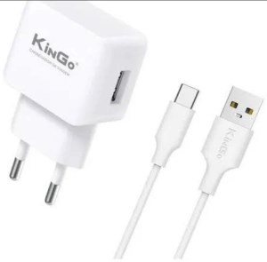 Carregador KinGo USB Type-C Plastico     