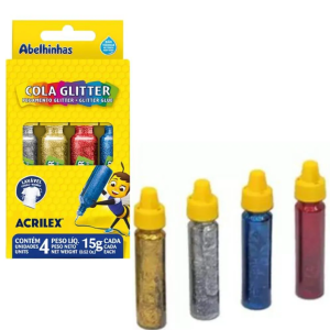 Cola Glitter 4 Unidades 15g E.V.A.     
