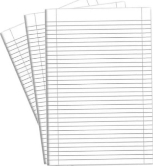 Folha Pautada Papel Offset 56 g/m 200mm x 275mm    Venda Unitária