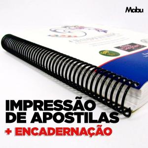 Impressão de Apostila e Encadernação Espiral Folha A4, Espiral de Plástico A4 4x0   