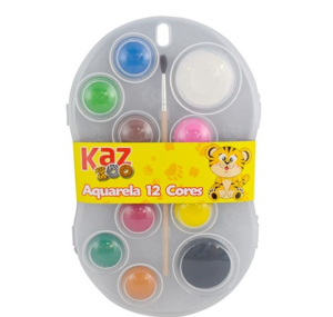 Kaz Aquarela 12 cores E.V.A.     