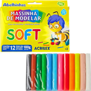 Massinha de Modelar 12 Unidades 180g      