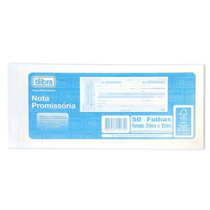 Nota Promissória Pequena 50 Folhas - Pereira Papel 56 g/m     