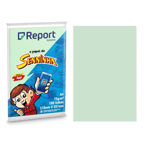 Papel Sulfite Report Senninha Verde A4 75g 100 folhas  A4    