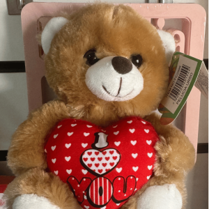 urso de pelúcia com coração e sem coração      