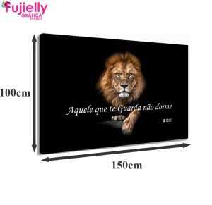 Quadro na Lona Impressão Personalizado Base de Metal, Lona 280g 150x100cm 4x0 Película de Proteção  