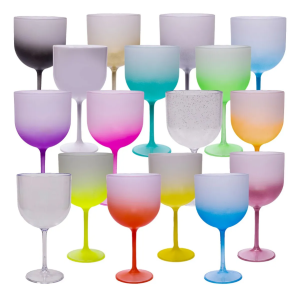 Taça de Gin Degradê Plástico Fosco  1 Cor   