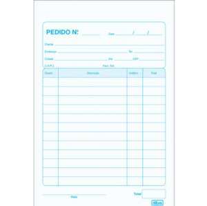 Talão de Pedido 1/32 50 Folhas Papel 56 g/m     